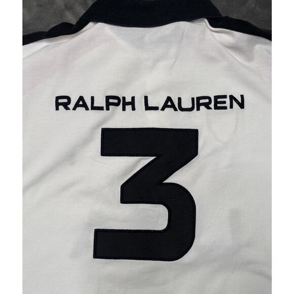 Polo Ralph Lauren USA Polo Shirt Mens 2XLT White USA Big Logo Embroidered #3 - Picture 4 of 9